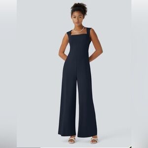 Halara Square Neck Sleeveless Jumpsuit in dark blue Size Small New
